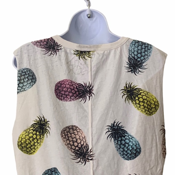 CHASER Tee Pastel Pineapple White Muscle Shirt - Picture 7 of 11
